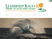 Tablet Screenshot of leadershipkauai.org